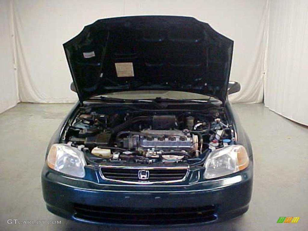 1997 Civic LX Sedan - Cypress Green Metallic / Beige photo #4