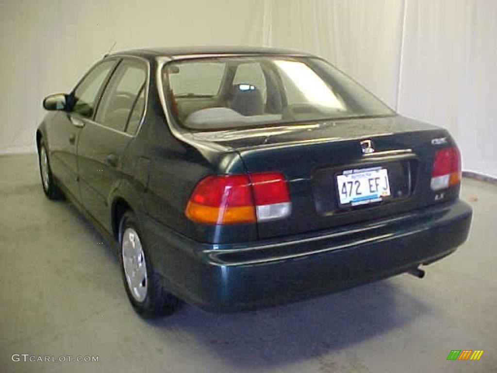 1997 Civic LX Sedan - Cypress Green Metallic / Beige photo #11