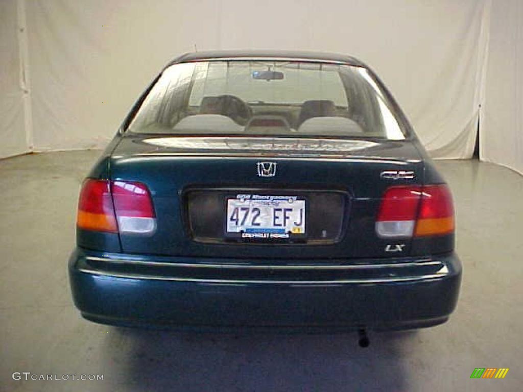 1997 Civic LX Sedan - Cypress Green Metallic / Beige photo #12