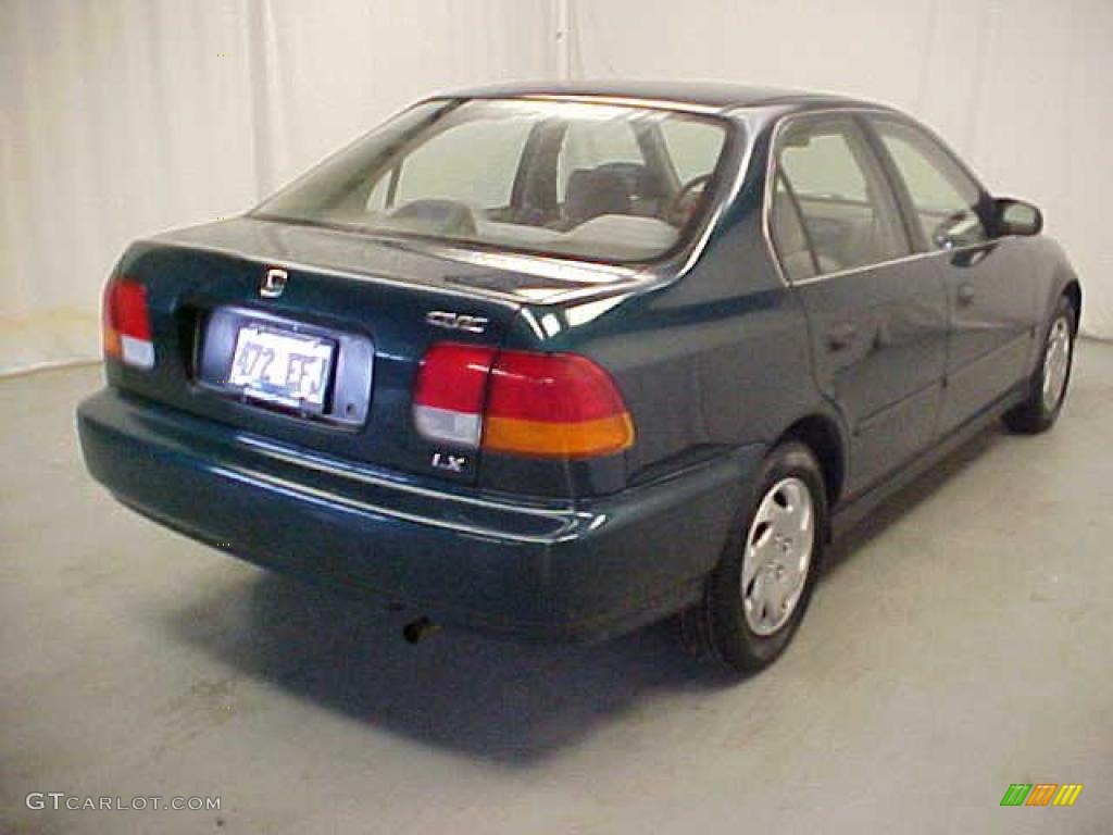 1997 Civic LX Sedan - Cypress Green Metallic / Beige photo #15