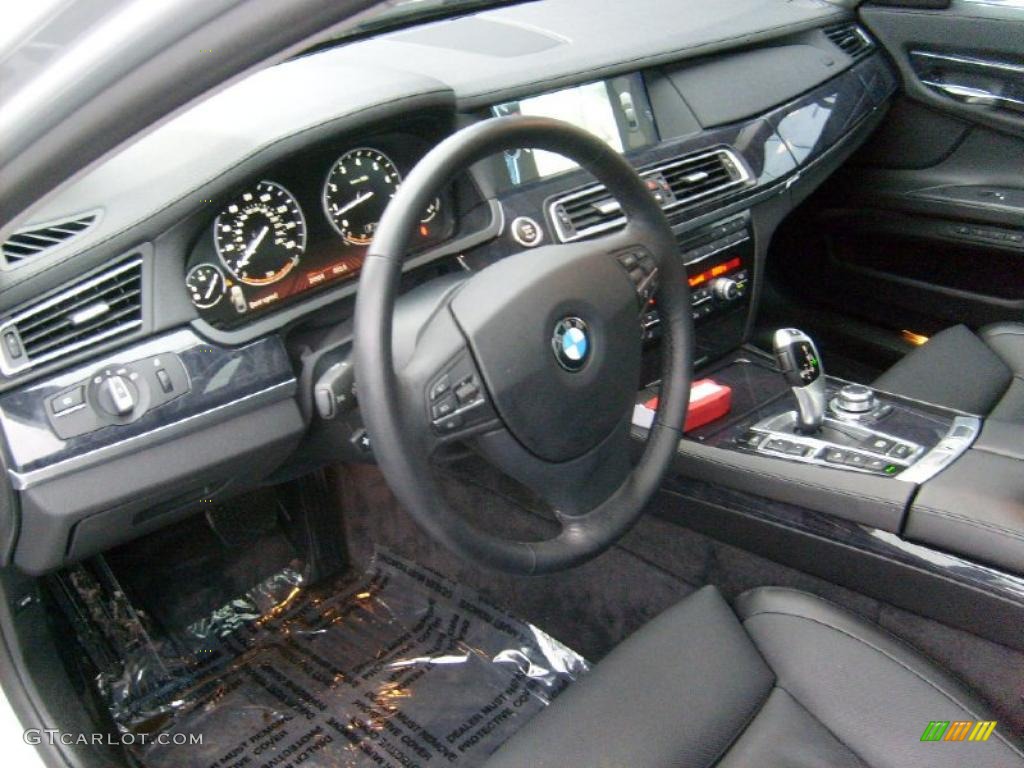 2010 BMW 7 Series 750i xDrive Sedan Black Nappa Leather Dashboard Photo #41774713