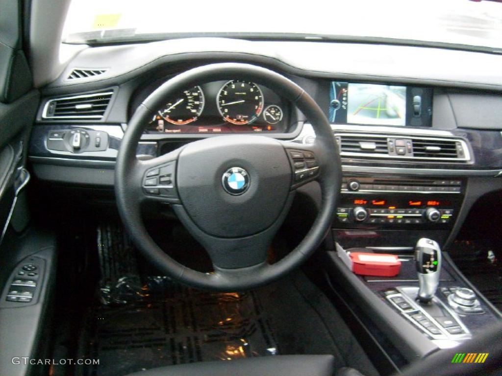 2010 BMW 7 Series 750i xDrive Sedan Black Nappa Leather Dashboard Photo #41774765