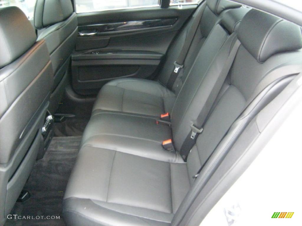 Black Nappa Leather Interior 2010 BMW 7 Series 750i xDrive Sedan Photo #41774781