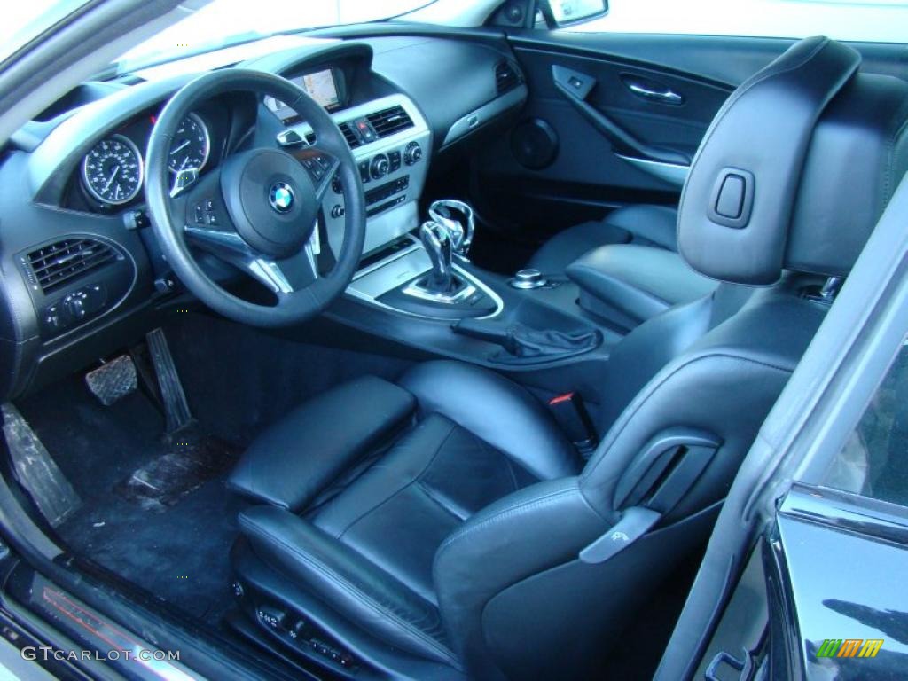 Black Interior 2008 BMW 6 Series 650i Coupe Photo #41776753