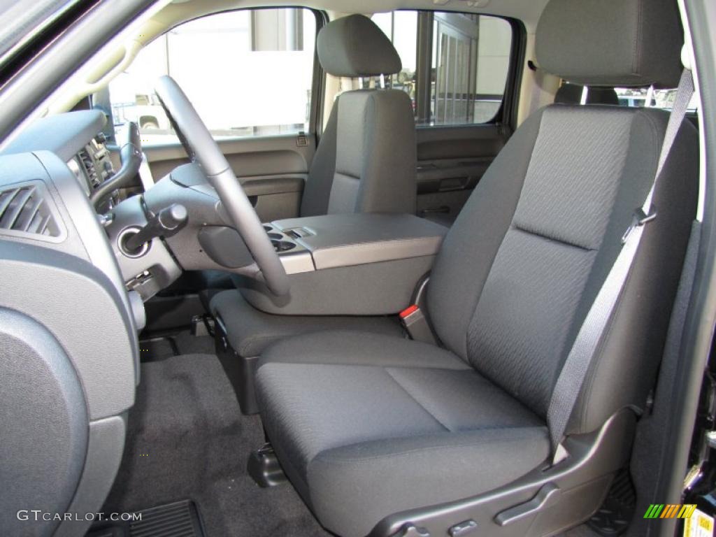 Ebony Interior 2011 Chevrolet Silverado 3500HD LT Crew Cab 4x4 Dually Photo #41777061