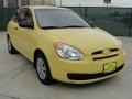 Mellow Yellow 2008 Hyundai Accent GS Coupe
