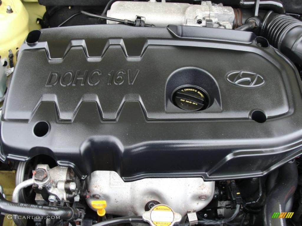 2008 Hyundai Accent GS Coupe 1.6 Liter DOHC 16V VVT 4 Cylinder Engine Photo #41777681