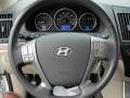 Beige 2010 Hyundai Veracruz Limited Steering Wheel