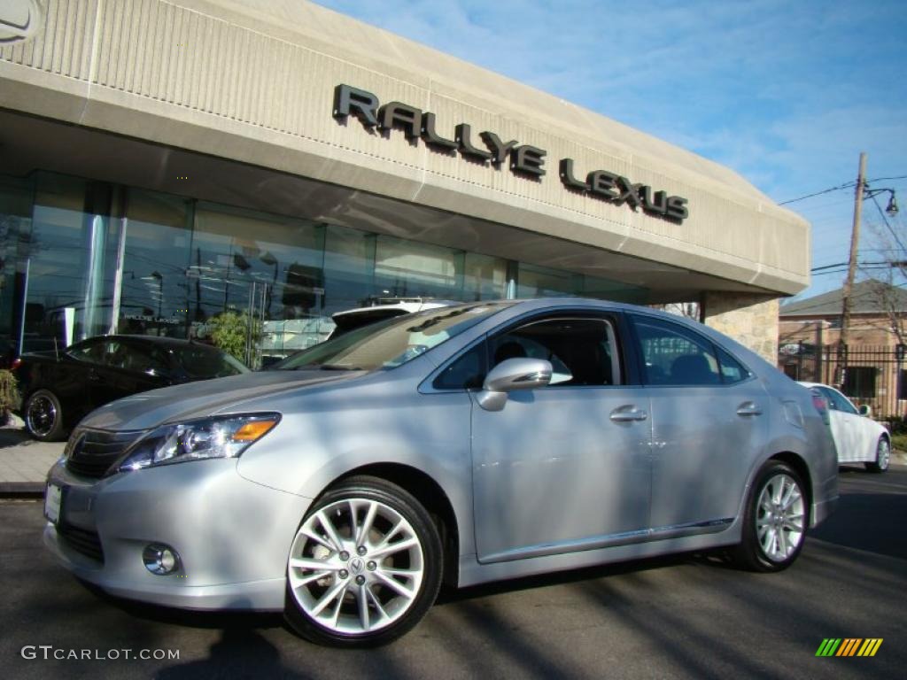 2010 HS 250h Hybrid Premium - Tungsten Silver Pearl / Black photo #1