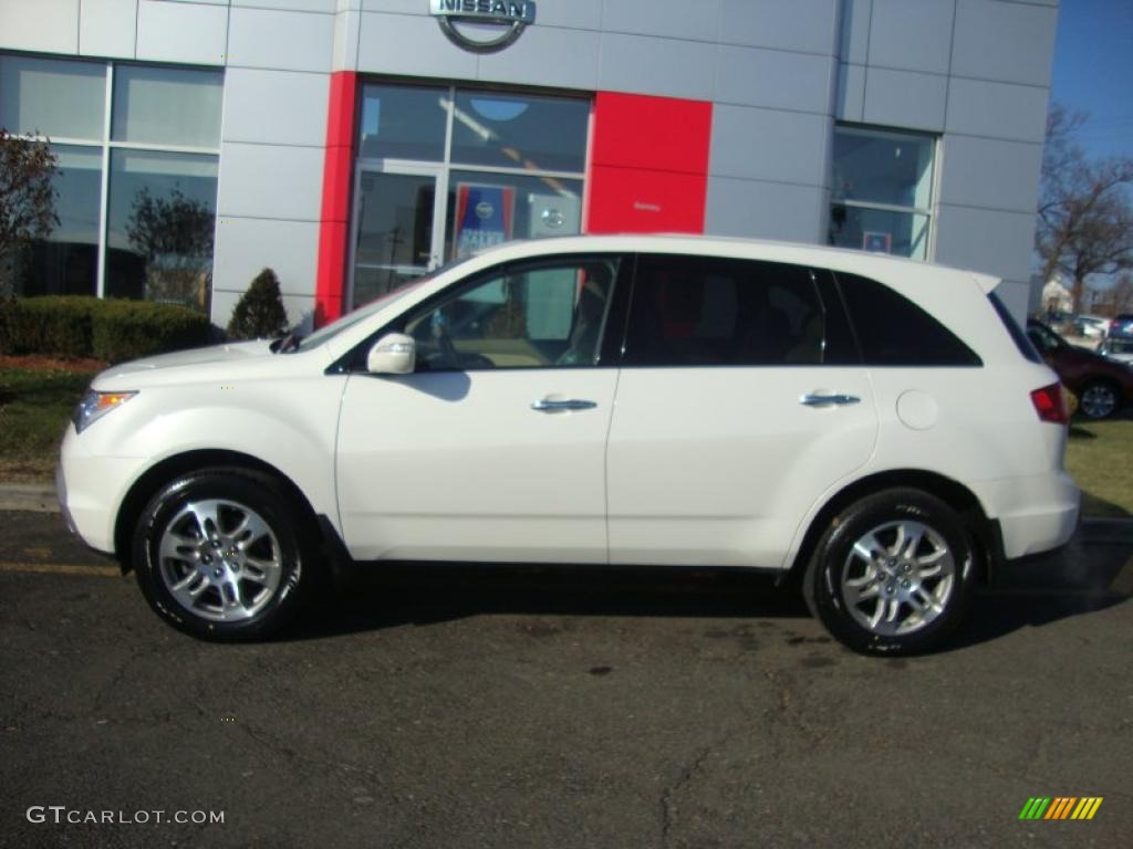 Aspen White Pearl 2009 Acura MDX Standard MDX Model Exterior Photo #41784345