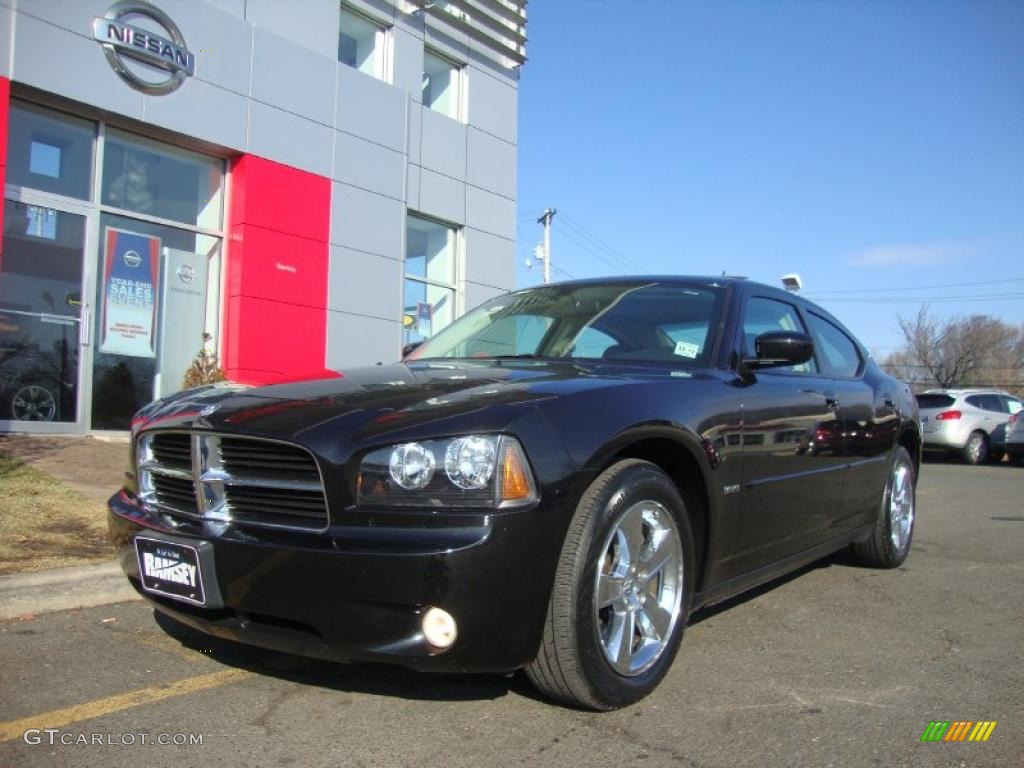 2008 Charger R/T - Brilliant Black Crystal Pearl / Dark Slate Gray photo #1