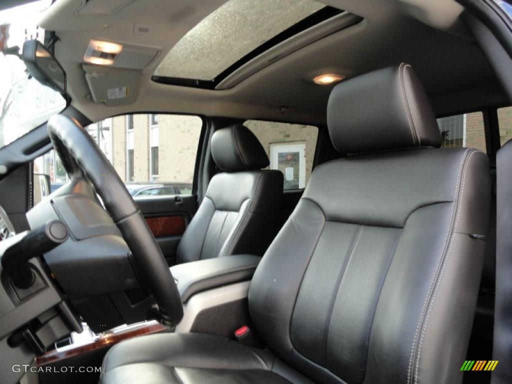 2010 F150 Lariat SuperCrew 4x4 - Dark Blue Pearl Metallic / Black photo #8
