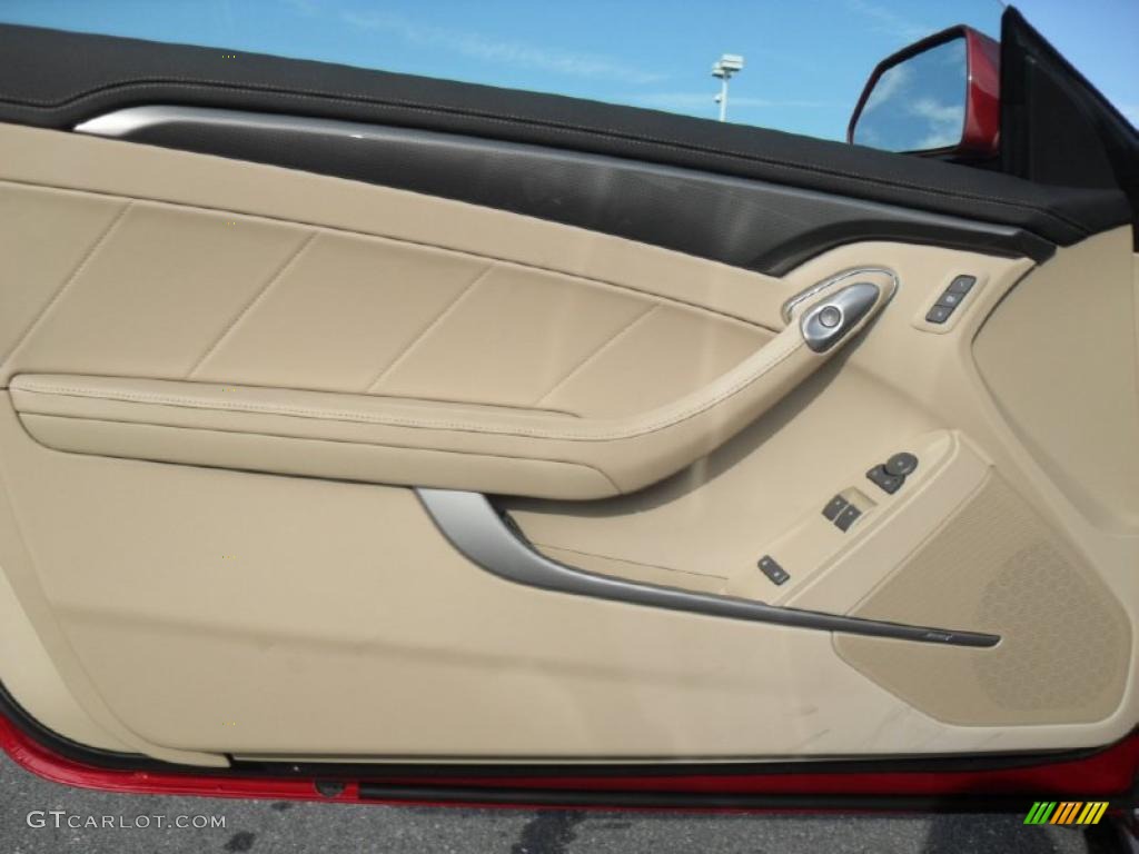 2011 Cadillac CTS Coupe Cashmere/Cocoa Door Panel Photo #41787385