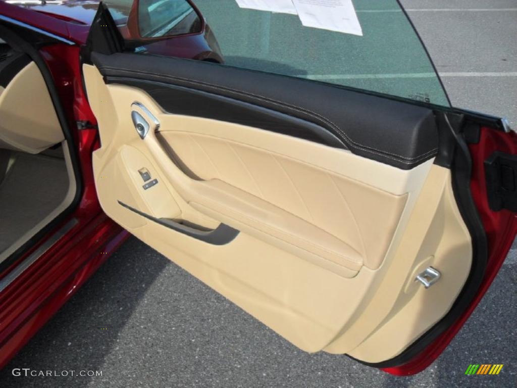 2011 Cadillac CTS Coupe Cashmere/Cocoa Door Panel Photo #41787505