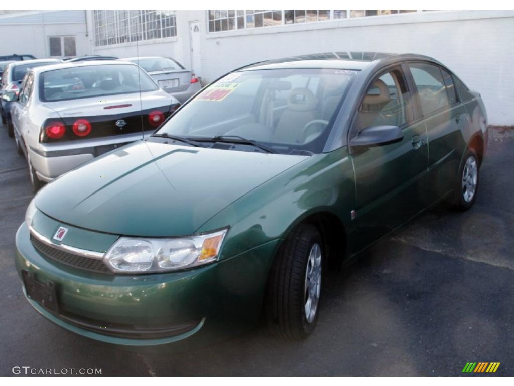 2003 ION 2 Sedan - Medium Green / Tan photo #1