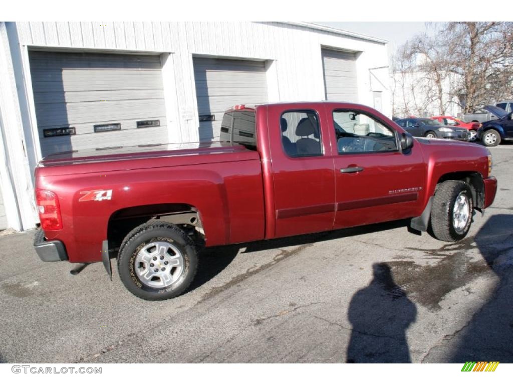 2008 Silverado 1500 LT Extended Cab 4x4 - Victory Red / Light Cashmere/Ebony Accents photo #2
