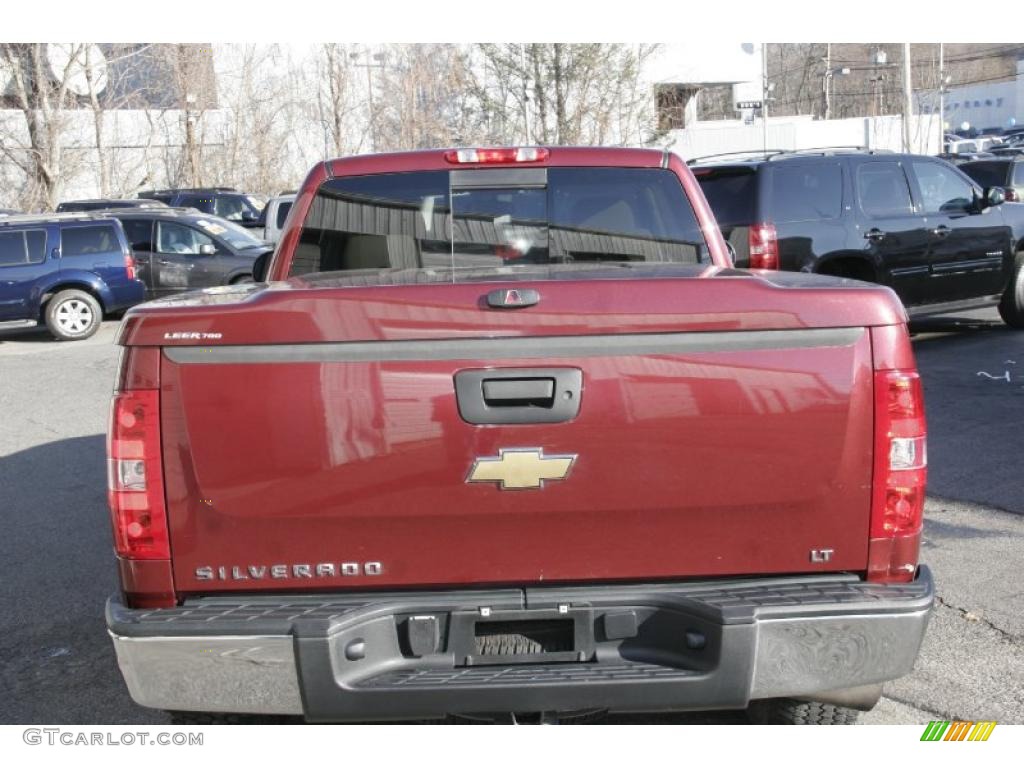 2008 Silverado 1500 LT Extended Cab 4x4 - Victory Red / Light Cashmere/Ebony Accents photo #4