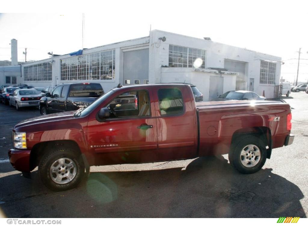 2008 Silverado 1500 LT Extended Cab 4x4 - Victory Red / Light Cashmere/Ebony Accents photo #8