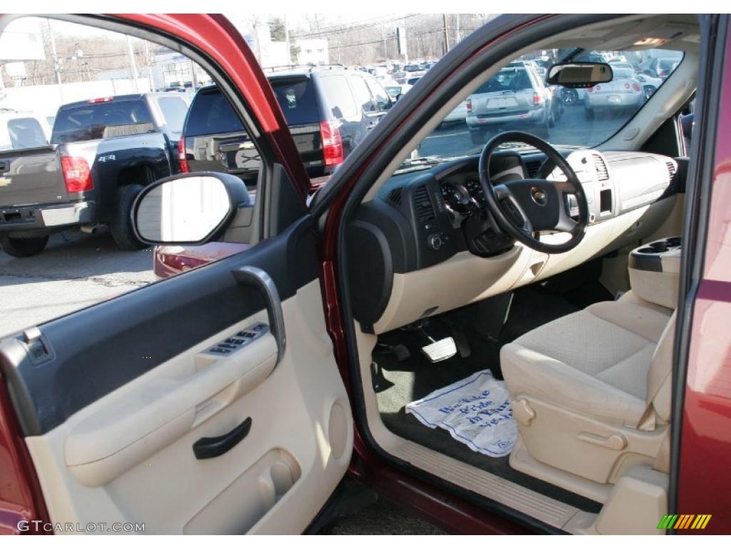 2008 Silverado 1500 LT Extended Cab 4x4 - Victory Red / Light Cashmere/Ebony Accents photo #9