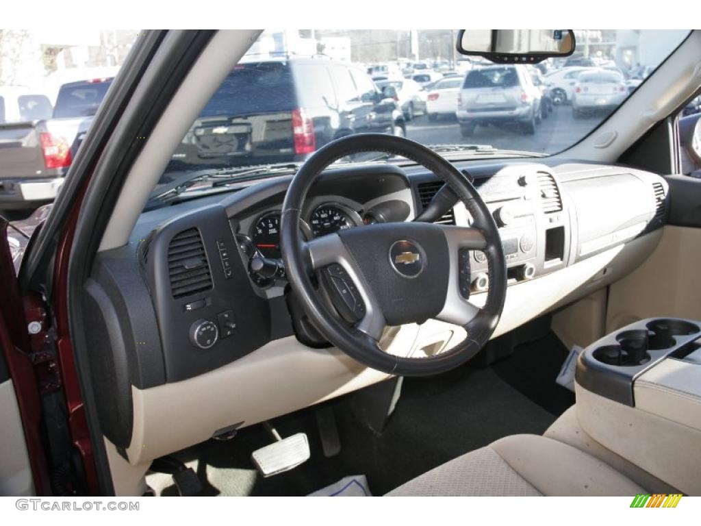 2008 Silverado 1500 LT Extended Cab 4x4 - Victory Red / Light Cashmere/Ebony Accents photo #10