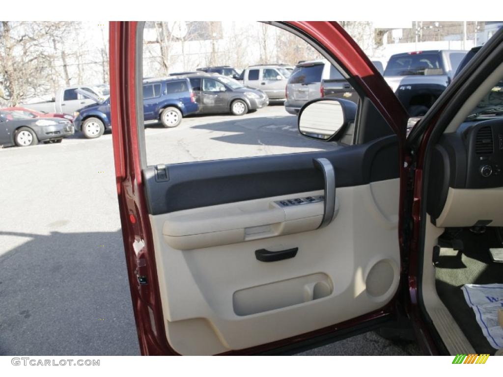 2008 Silverado 1500 LT Extended Cab 4x4 - Victory Red / Light Cashmere/Ebony Accents photo #13
