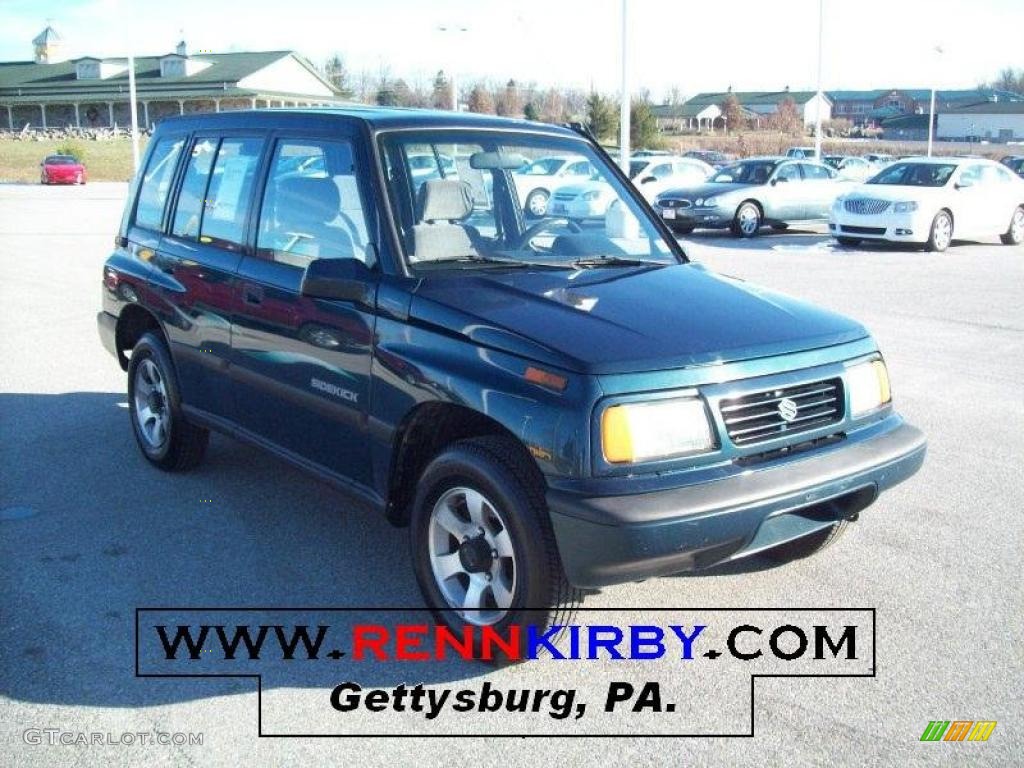 1995 Sidekick JX 4 Door 4x4 - Emerald Green Metallic / Gray photo #1