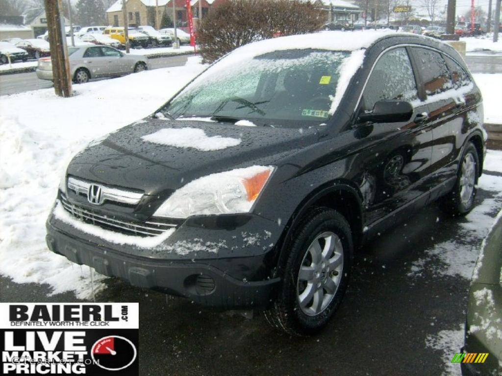 2008 CR-V EX 4WD - Nighthawk Black Pearl / Gray photo #3