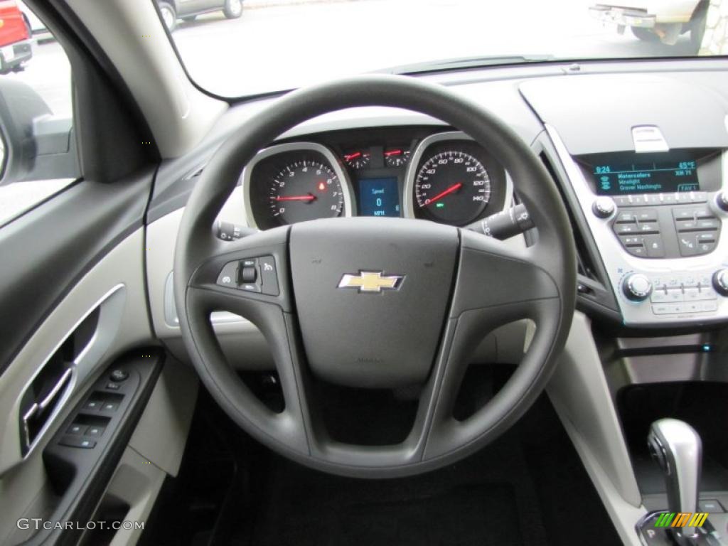 2011 Chevrolet Equinox LS Light Titanium/Jet Black Steering Wheel Photo #41802339