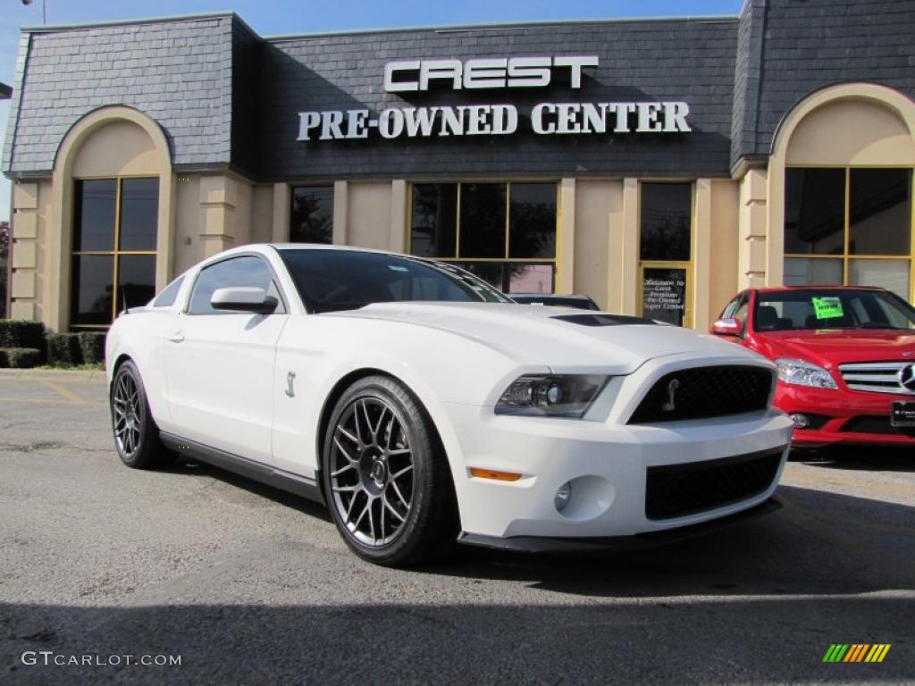 2011 Mustang Shelby GT500 SVT Performance Package Coupe - Performance White / Charcoal Black/Black photo #1