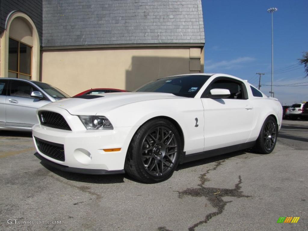 2011 Mustang Shelby GT500 SVT Performance Package Coupe - Performance White / Charcoal Black/Black photo #3