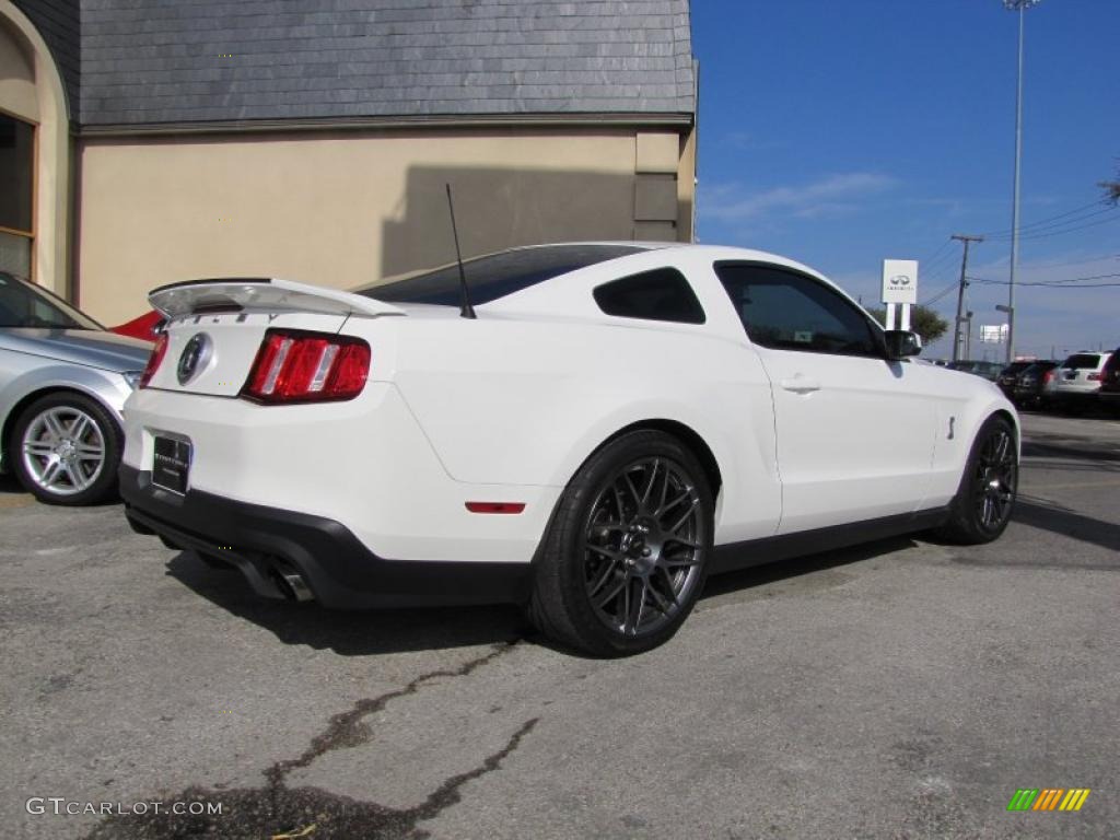 2011 Mustang Shelby GT500 SVT Performance Package Coupe - Performance White / Charcoal Black/Black photo #7