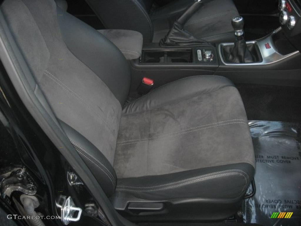 Carbon Black/Graphite Gray Alcantara Interior 2008 Subaru Impreza WRX STi Photo #41805419