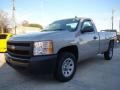 Silver Birch Metallic - Silverado 1500 Work Truck Regular Cab Photo No. 4