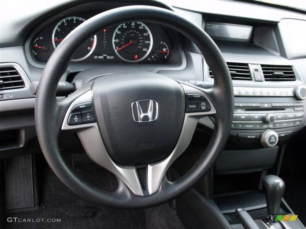 2010 Honda Accord LX-S Coupe Black Steering Wheel Photo #41806899