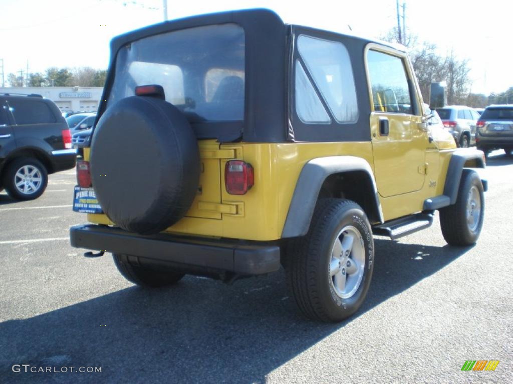 2000 Wrangler SE 4x4 - Solar Yellow / Agate photo #5