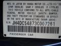 2003 Acura RSX Sports Coupe Info Tag