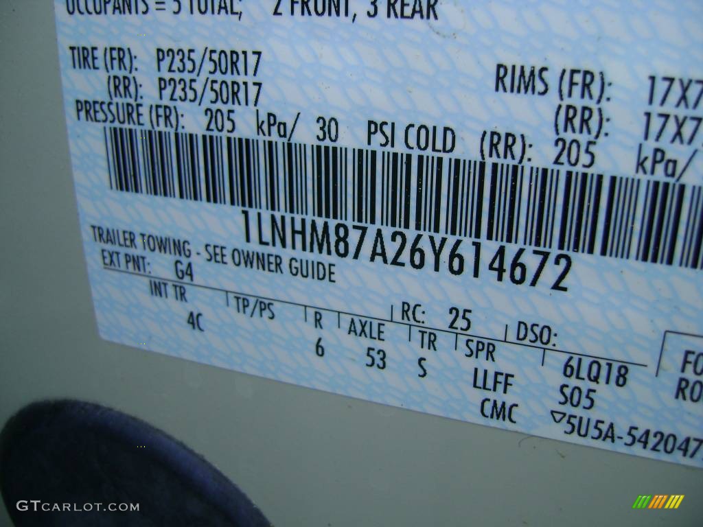 2006 LS Color Code G4 for Cashmere Tri-Coat Photo #418108
