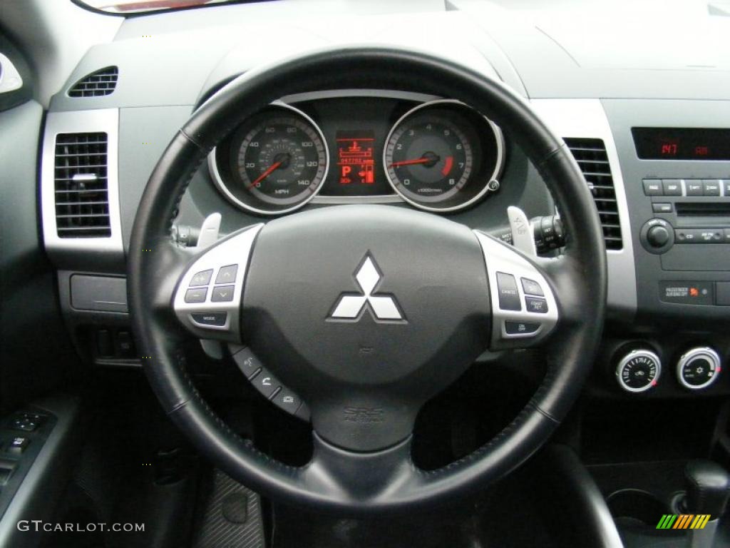 2007 Mitsubishi Outlander XLS Black Steering Wheel Photo ...