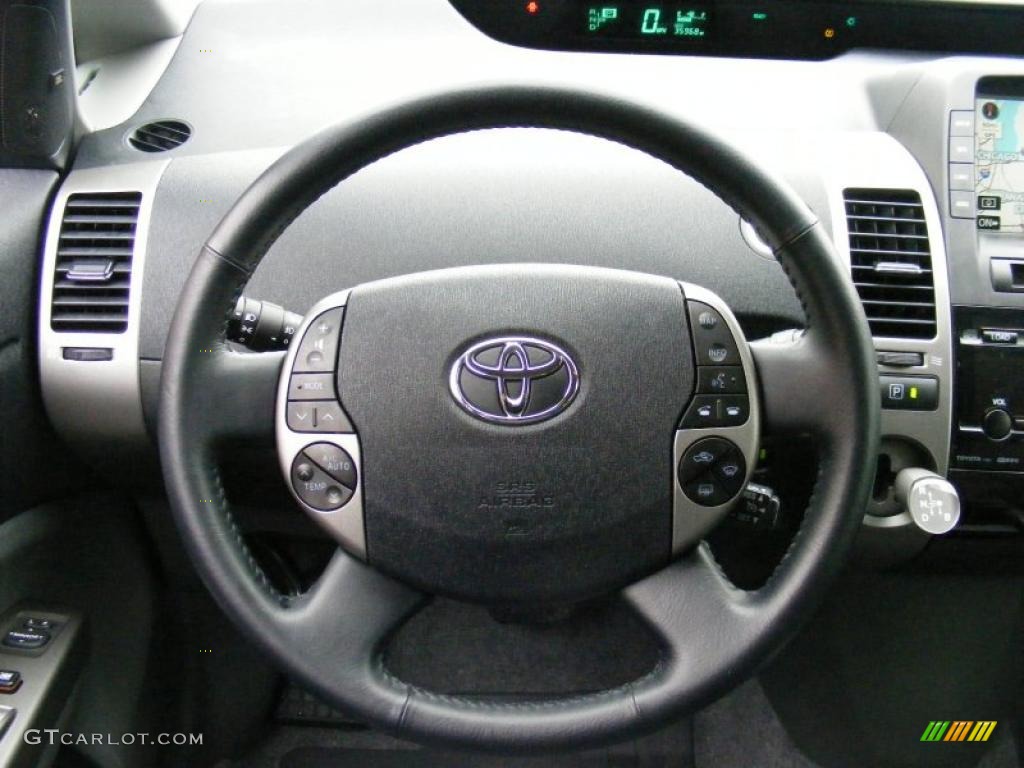 2008 Toyota Prius Hybrid Gray Steering Wheel Photo #41815303