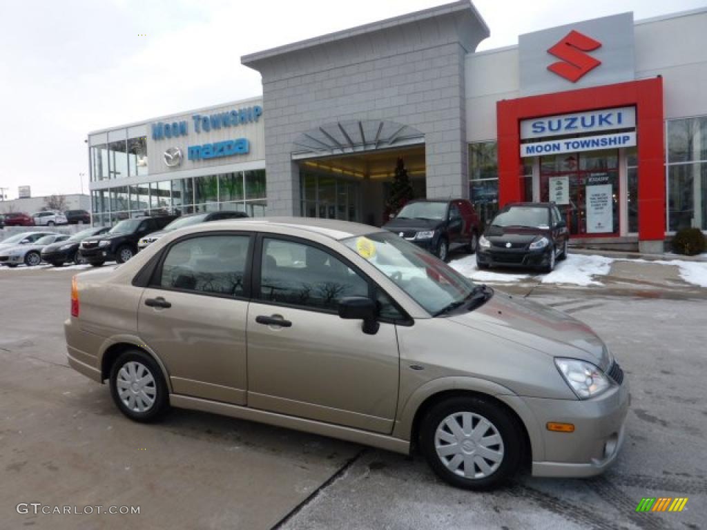 2006 Aerio AWD Sedan - Cool Beige Metallic / Black photo #1