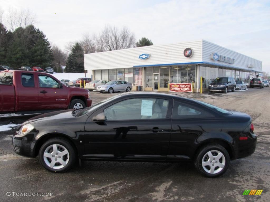 2008 Cobalt LS Coupe - Black / Gray photo #2