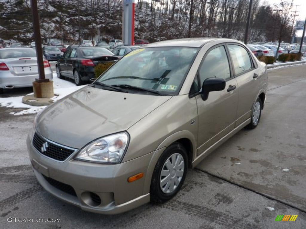 2006 Aerio AWD Sedan - Cool Beige Metallic / Black photo #5