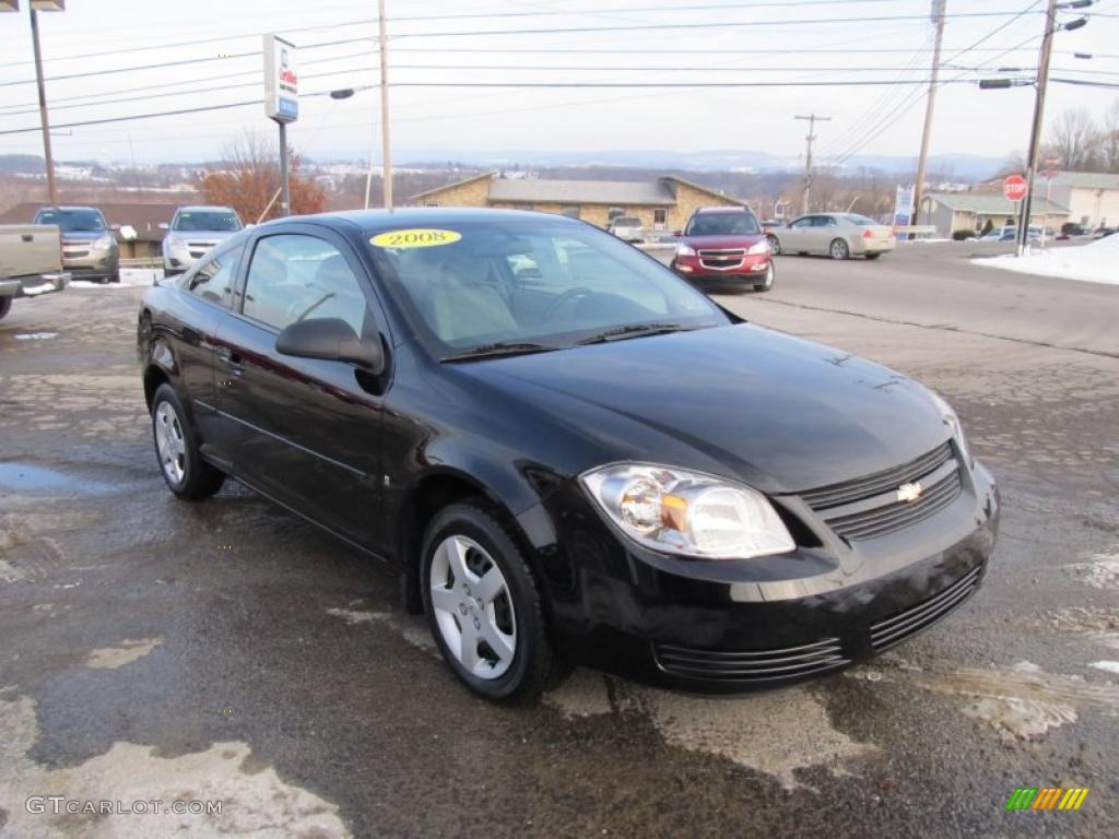 2008 Cobalt LS Coupe - Black / Gray photo #8