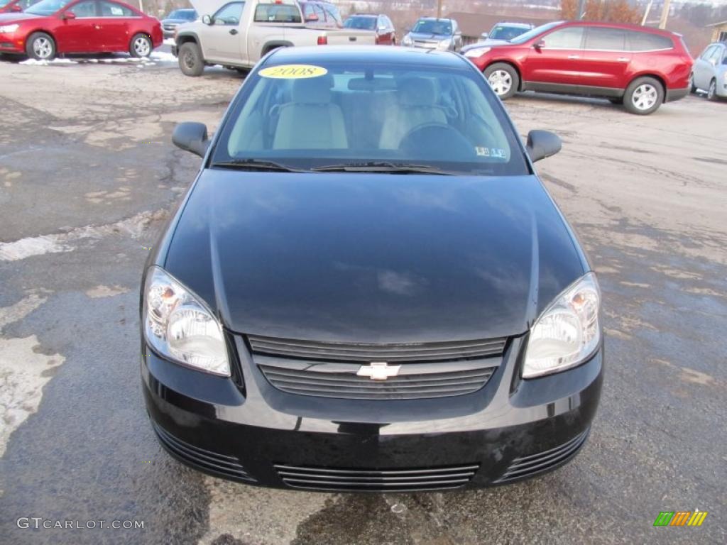 2008 Cobalt LS Coupe - Black / Gray photo #9