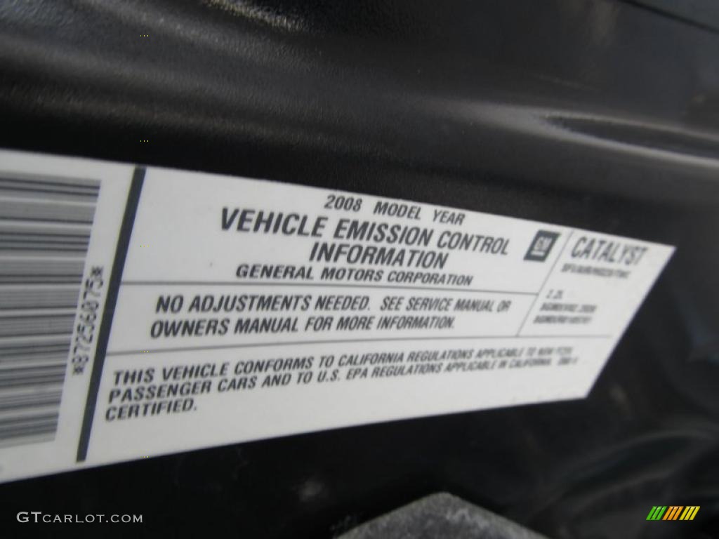 2008 Cobalt LS Coupe - Black / Gray photo #11