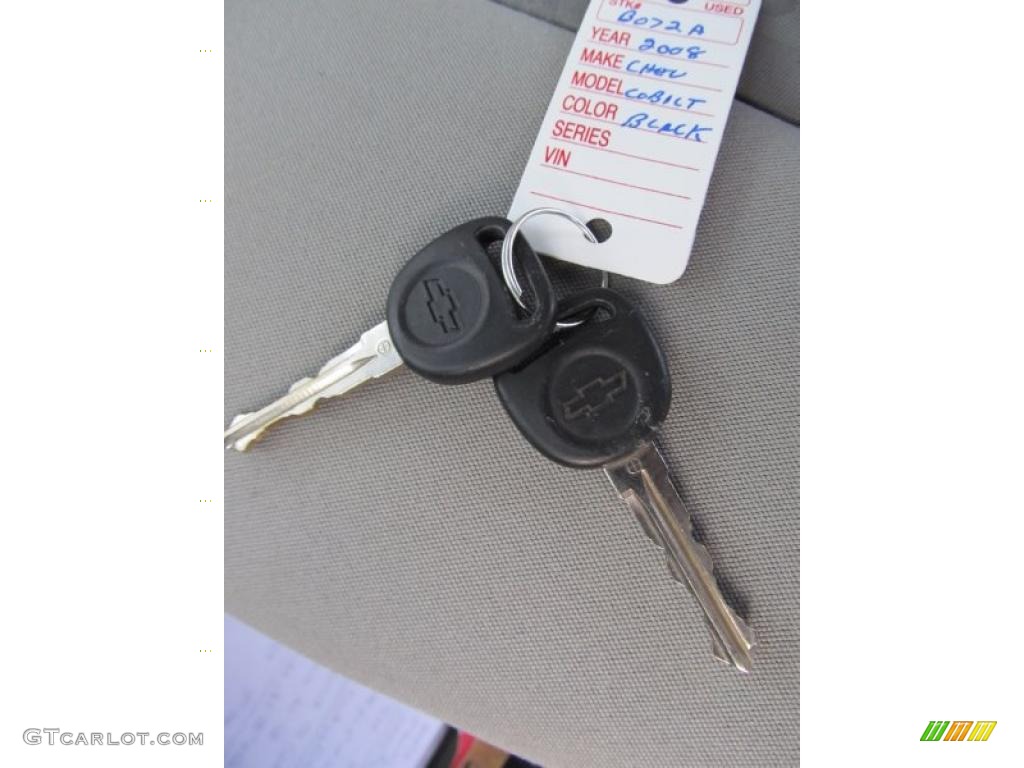 2008 Cobalt LS Coupe - Black / Gray photo #12