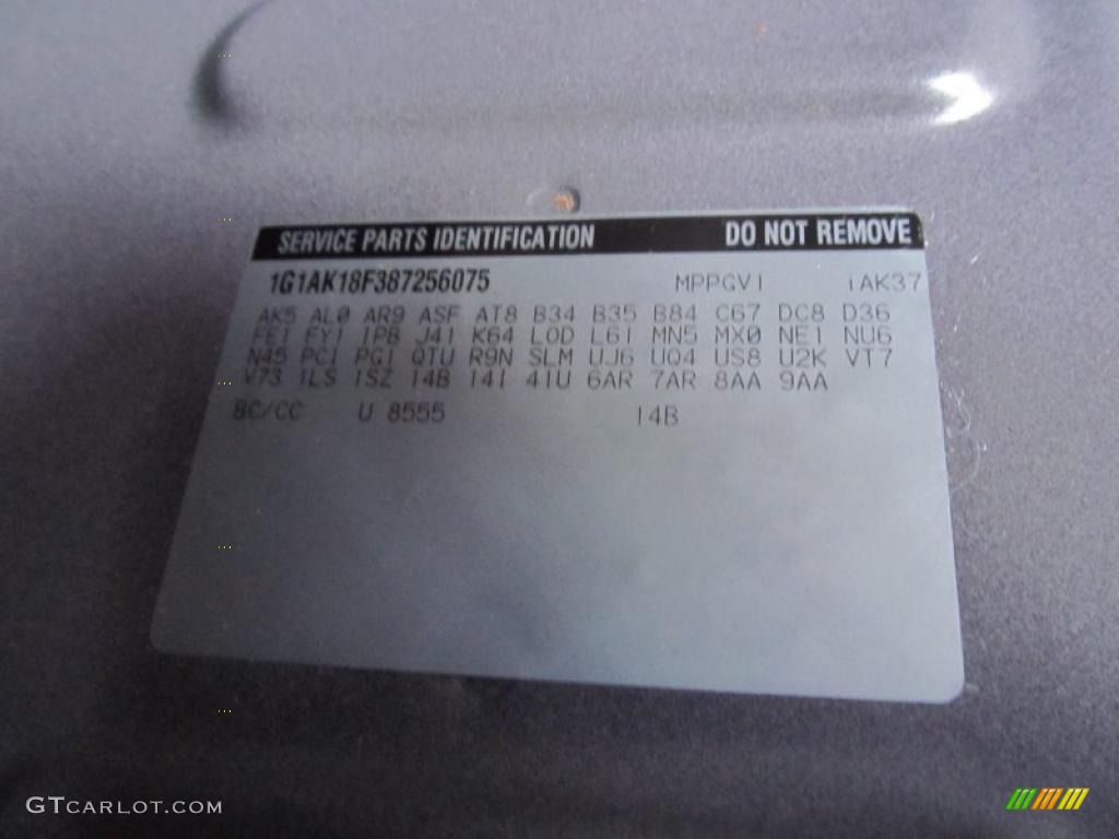 2008 Cobalt LS Coupe - Black / Gray photo #29