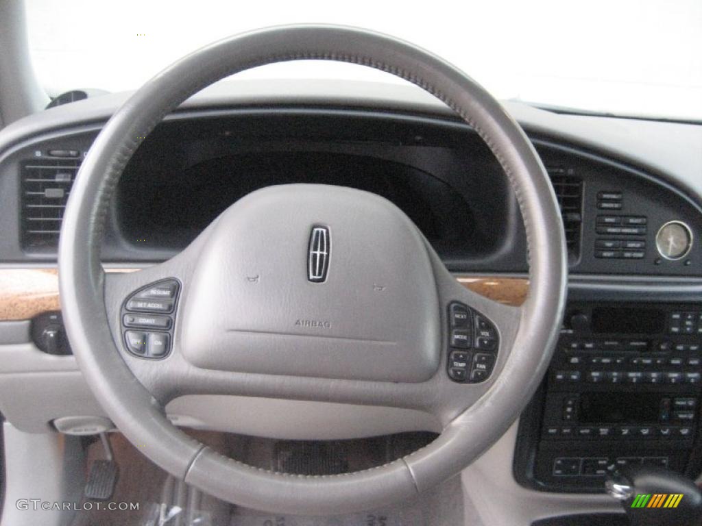 2002 Lincoln Continental Standard Continental Model Light Graphite Steering Wheel Photo #41819223