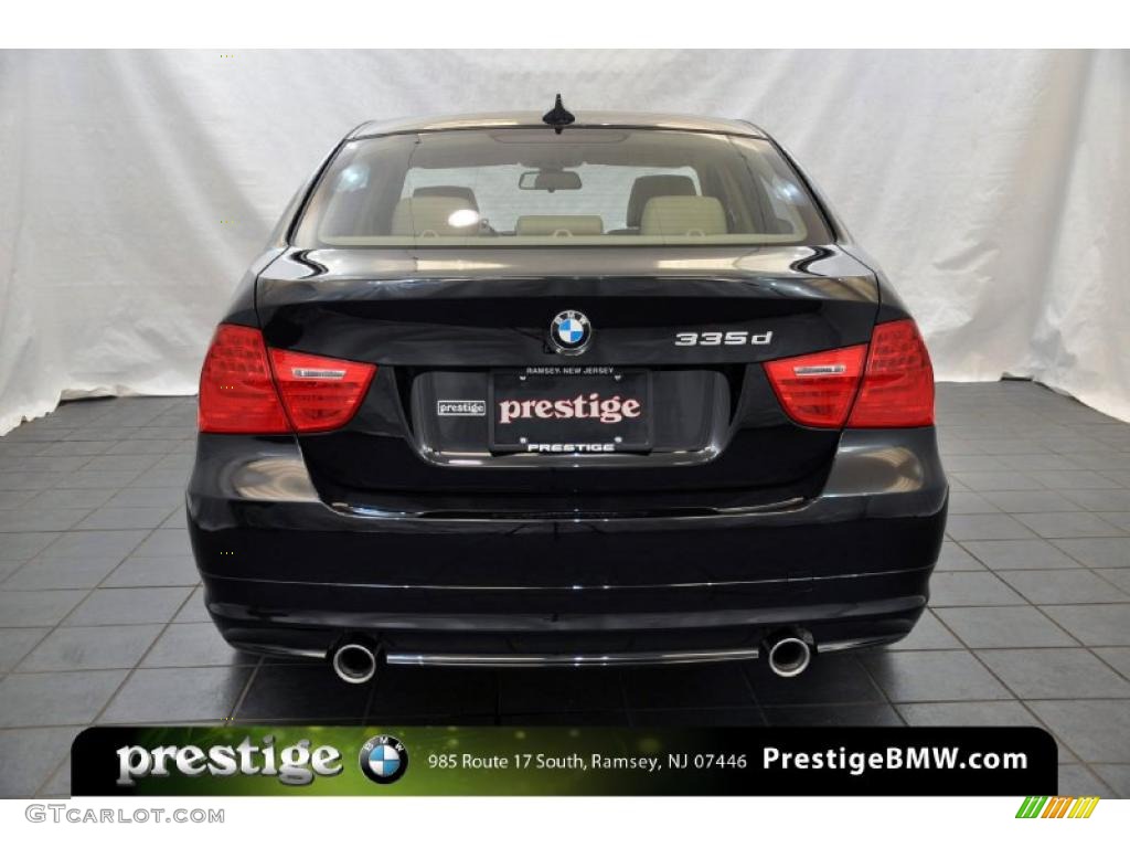 2011 3 Series 335d Sedan - Jet Black / Beige photo #3