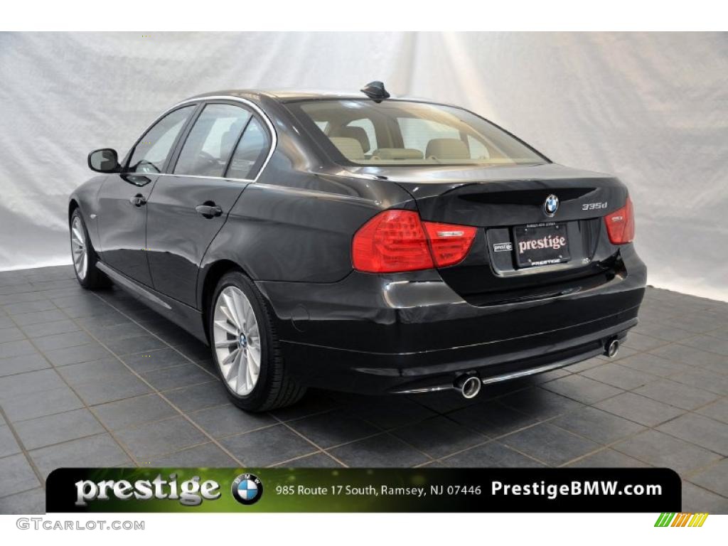 2011 3 Series 335d Sedan - Jet Black / Beige photo #4